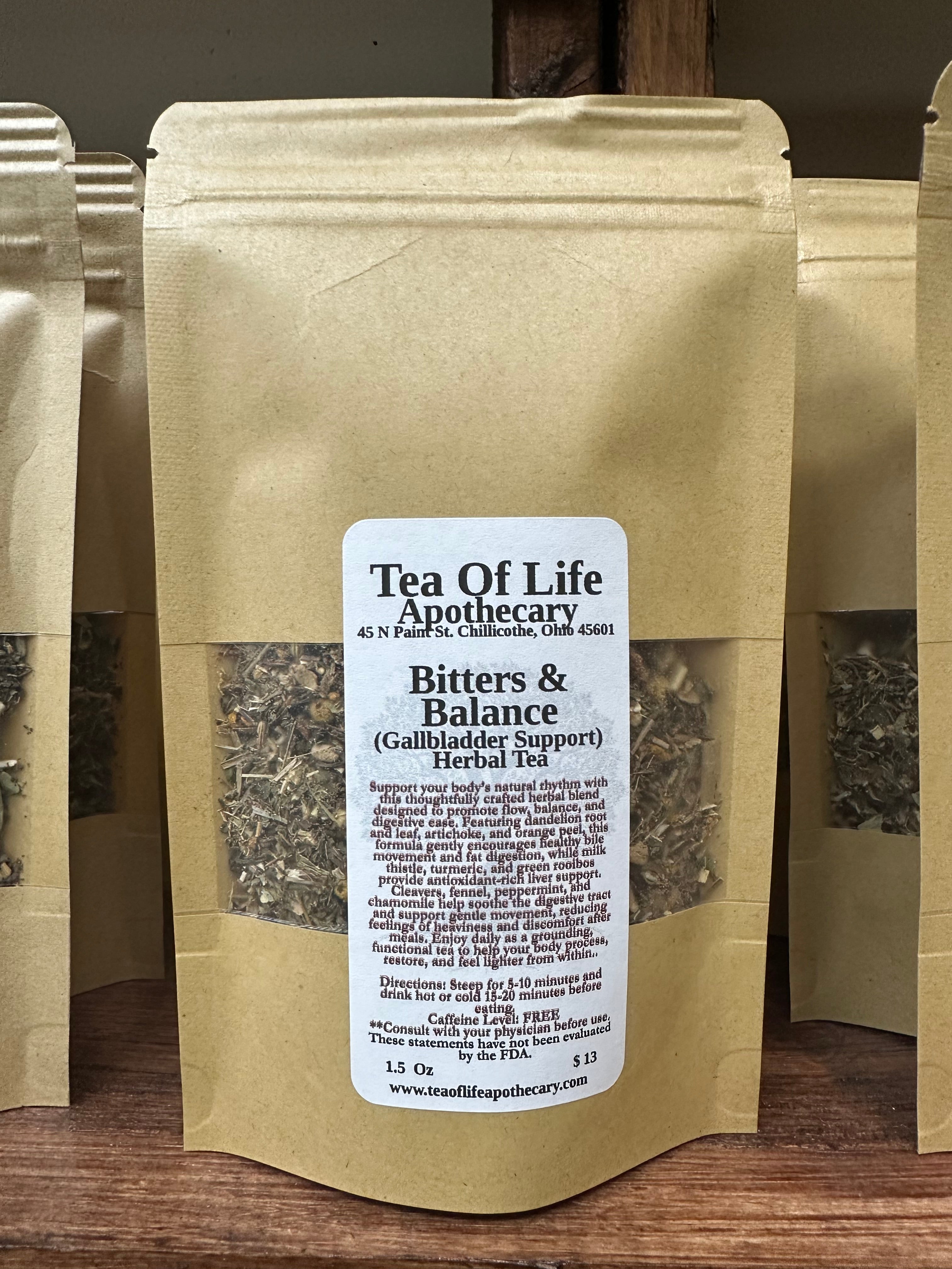 Bitters Balance Tea – Gallbladder & Bile Support