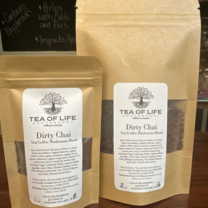 Dirty Chai | High Caffeine Chai Tea & Coffee Blend with Adaptogenic Mushrooms for Energy, Focus & Stress Support