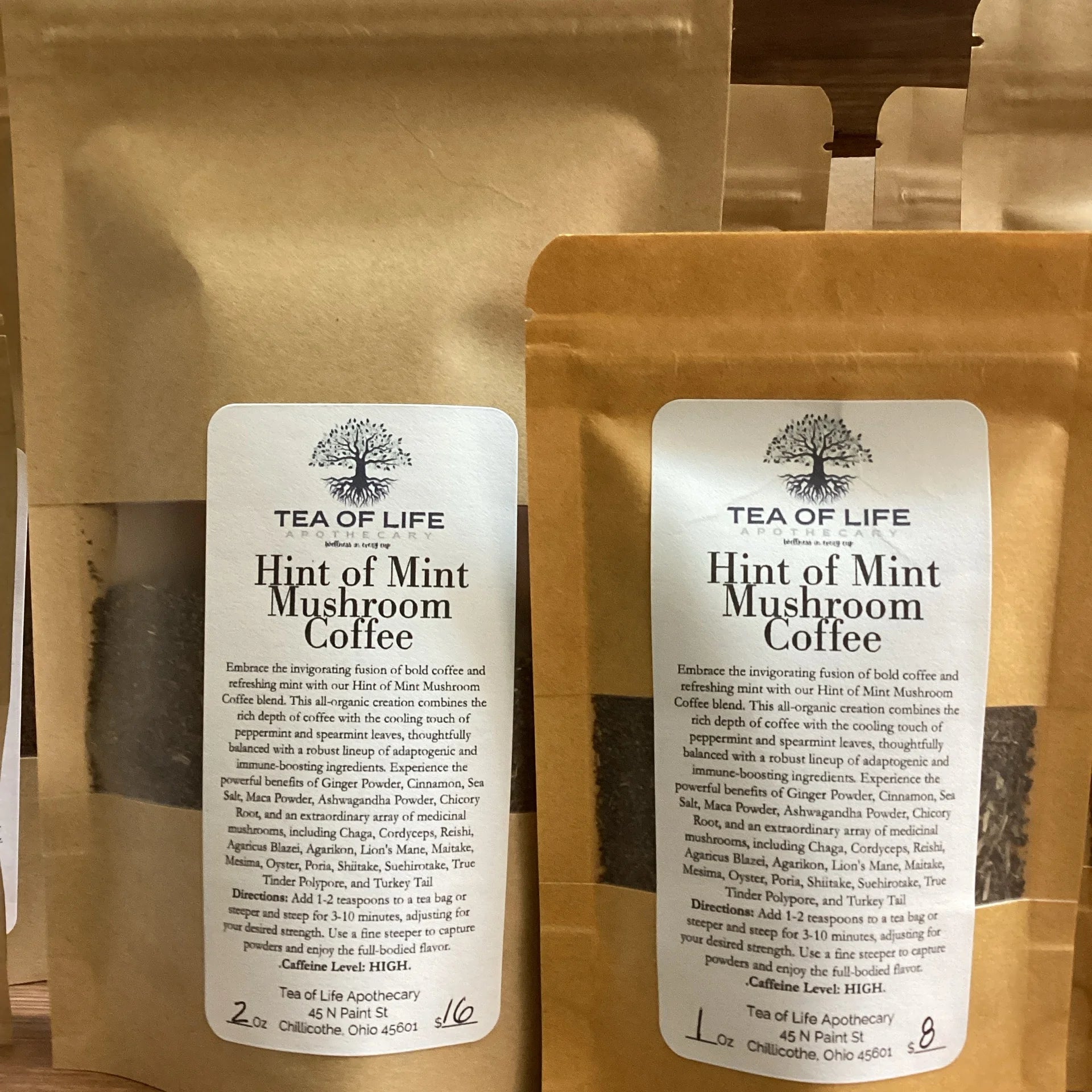 Hint of Mint Mushroom Coffee 1.5 Oz