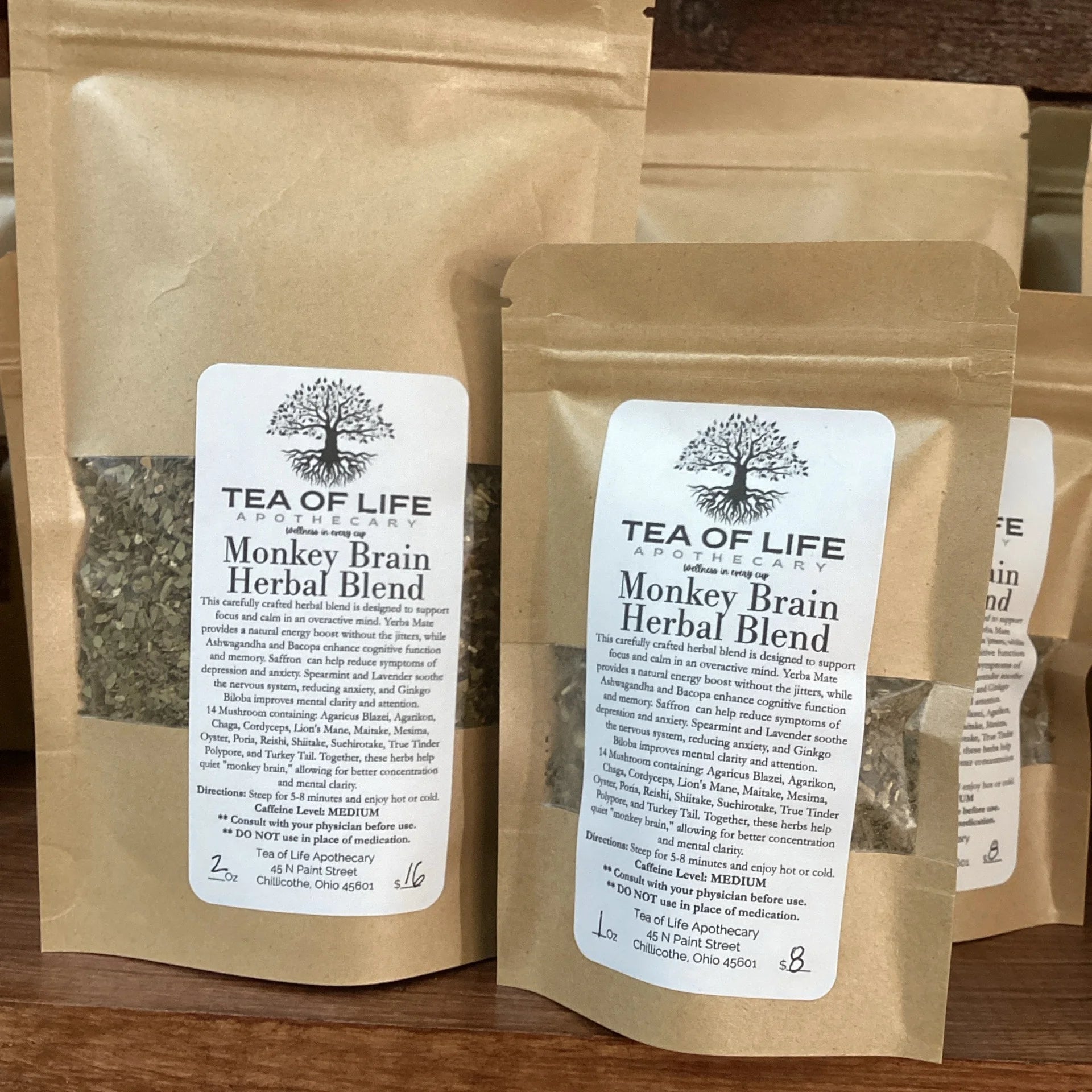 Monkey Brain Green Tea Mushroom Blend