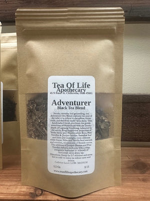 Adventurer Tea Blend | Smoky Lapsang Black Tea with Pine, Juniper & Herbal Support (Low–Medium Caffeine)