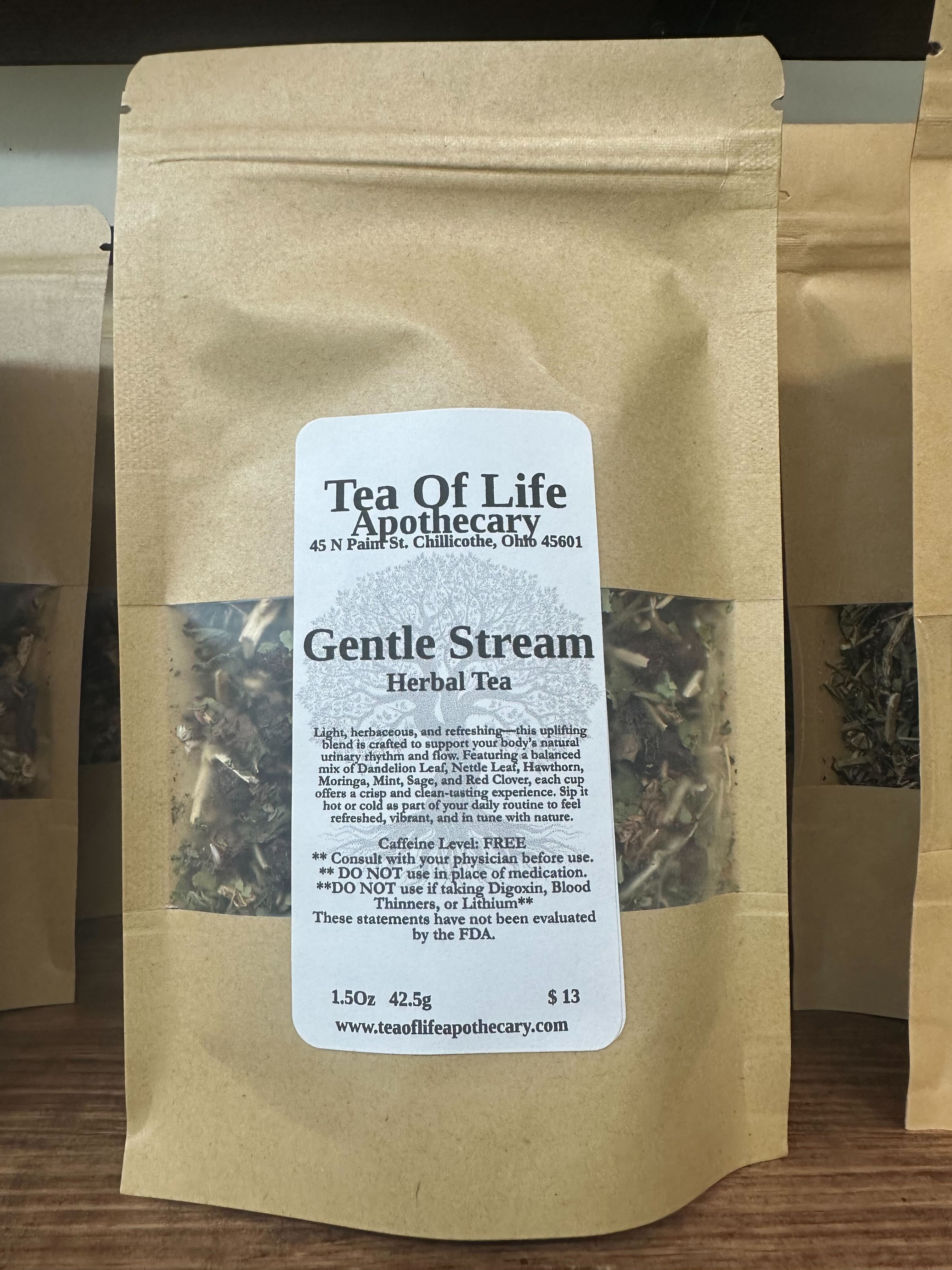 Gentle Stream Herbal Tea | Diuretic Tea for Urinary Support, Kidney Health & Fluid Balance (Caffeine-Free Loose Leaf Tea)
