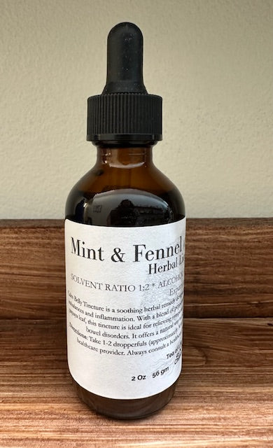 Mint & Fennel (Calm Belly) Tincture | Gut-Brain Axis & Digestive Function Support