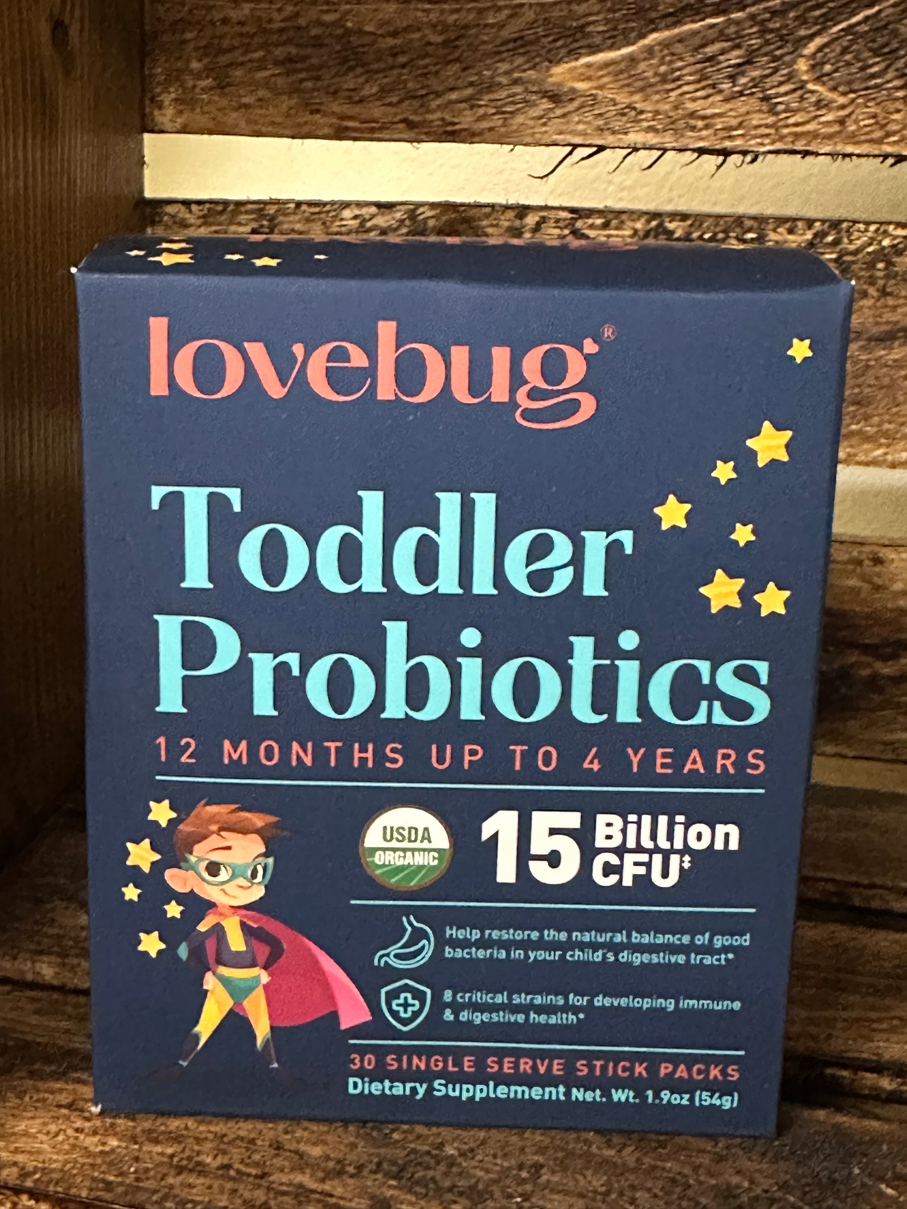 LOVEBUG Toddler Probiotics (Ages 12 Months–4 Years) Gentle Gut Support for Digestion, Immunity & Daily Comfort