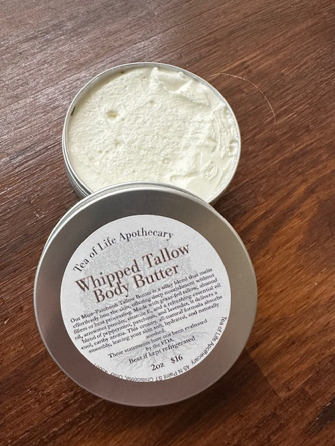 Mint–Patchouli Tallow Body Butter - Grass-Fed Tallow Body Butter • Natural Moisturizer • Deep Hydration Cream • Dry Skin Relief