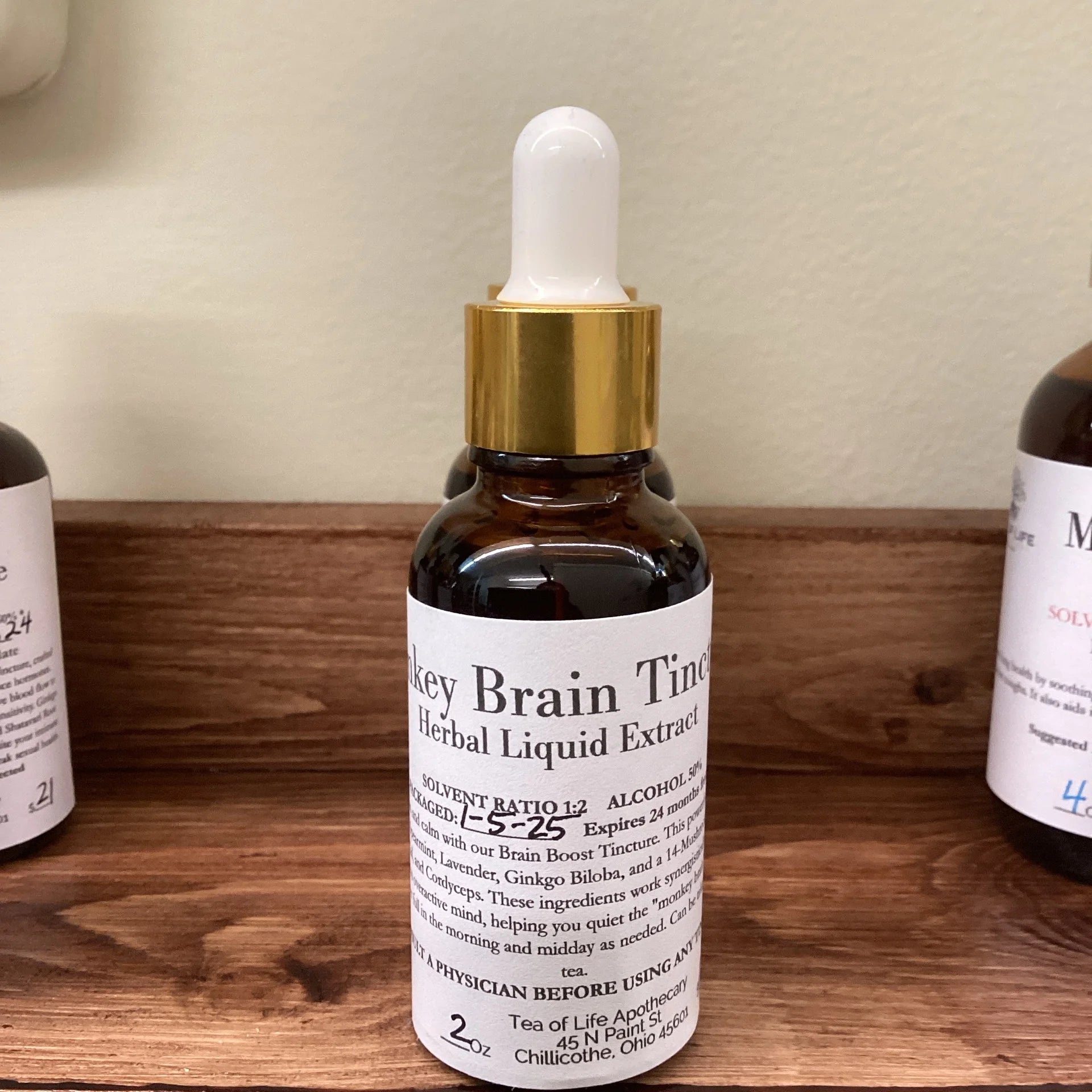 Monkey Brain Tincture Focus & Mental Clarity • Natural ADHD Support • Brain Health • Calm Energy • Nootropic Herbal Blend