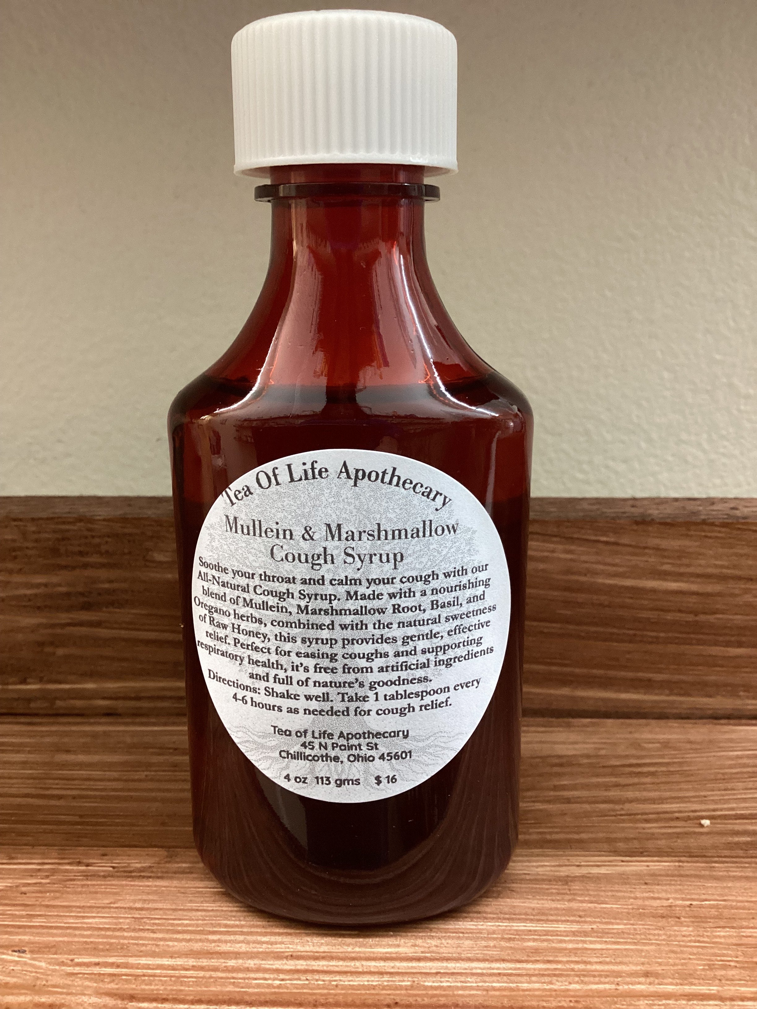Mullein & Marshmallow Syrup Natural Cough Syrup • Throat Soothing • Lung Support • Herbal Cold & Flu Relief • Respiratory Wellness
