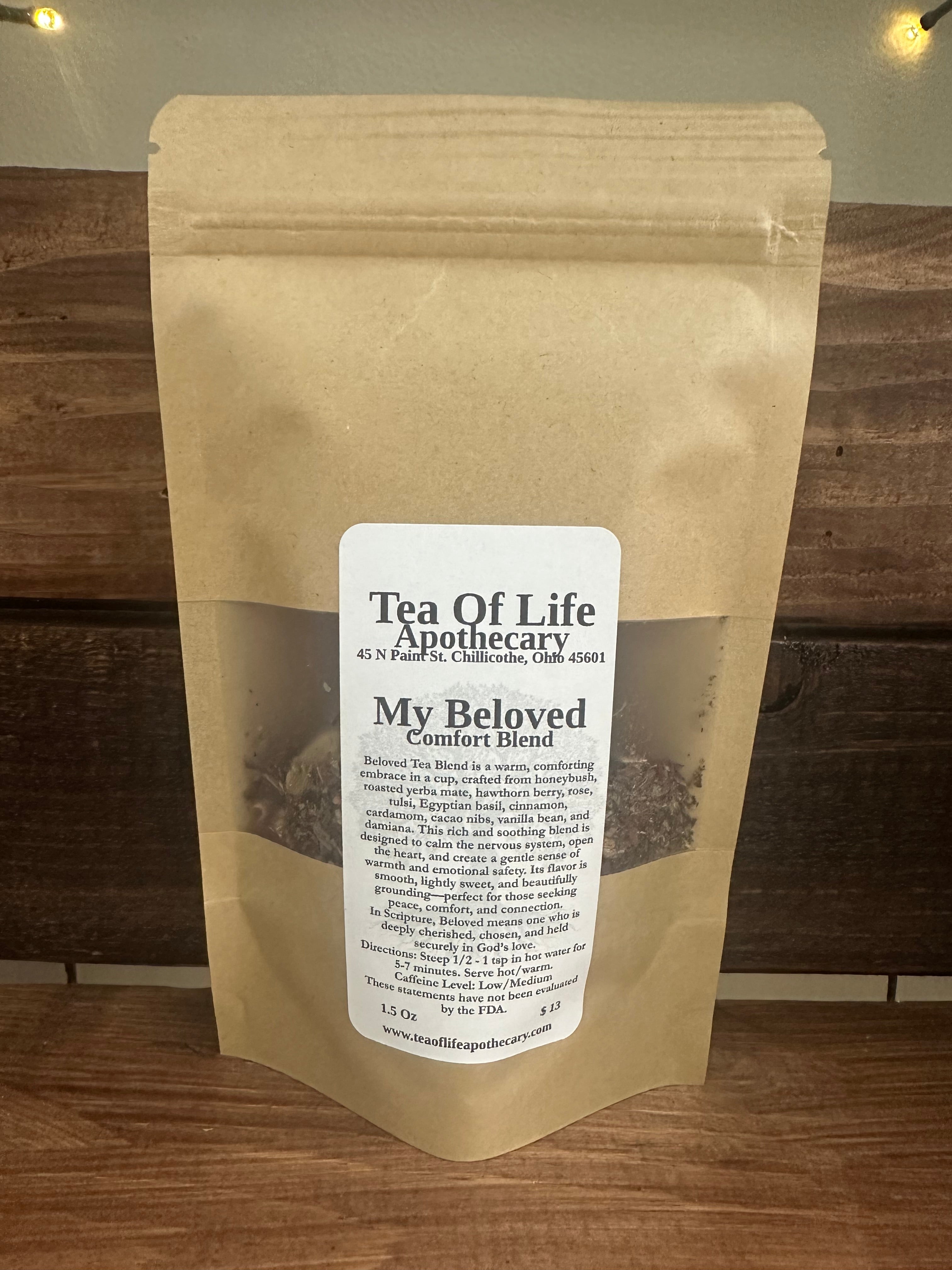 My Beloved Herbal Tea for Stress Relief, Emotional Balance & Gentle Energy | Calming Mood Support Tea (Low Caffeine Loose Leaf)
