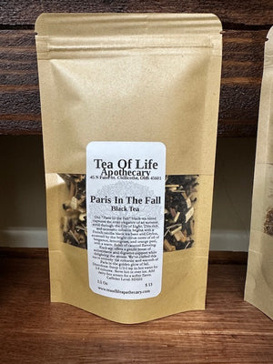Paris in the Fall Tea | Vanilla Citrus Caramel Black Tea for Energy, Digestion & Cozy Comfort (High Caffeine)