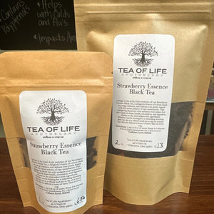 Strawberry Essence Black Tea | High Caffeine Black Tea for Energy, Focus & Antioxidant Support