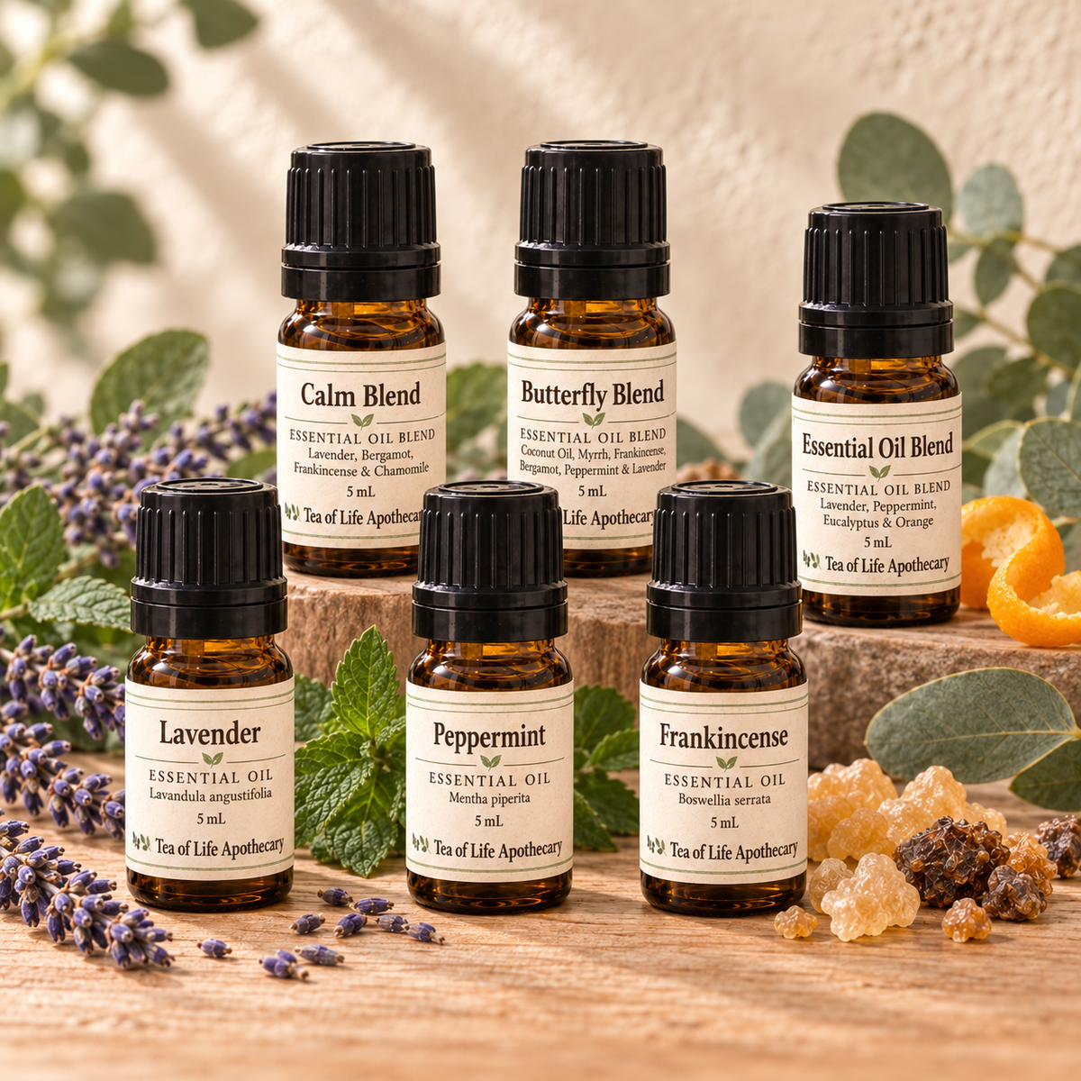 Explore Tea of Life Apothecary’s collection of single essential oils and thoughtfully crafted essential-oil blends.