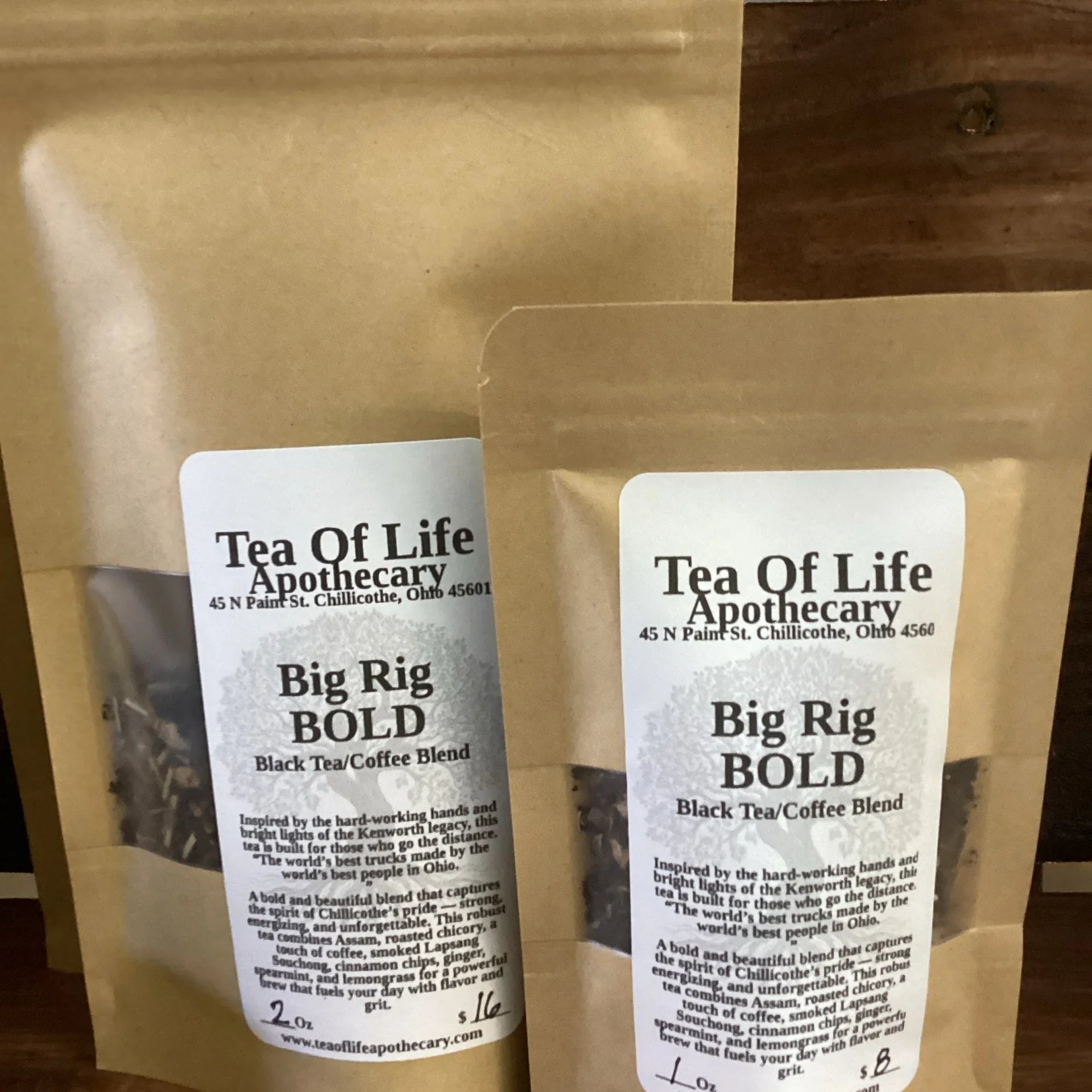 Big Rig BOLD Black Tea/Coffee Blend 1.5 Oz