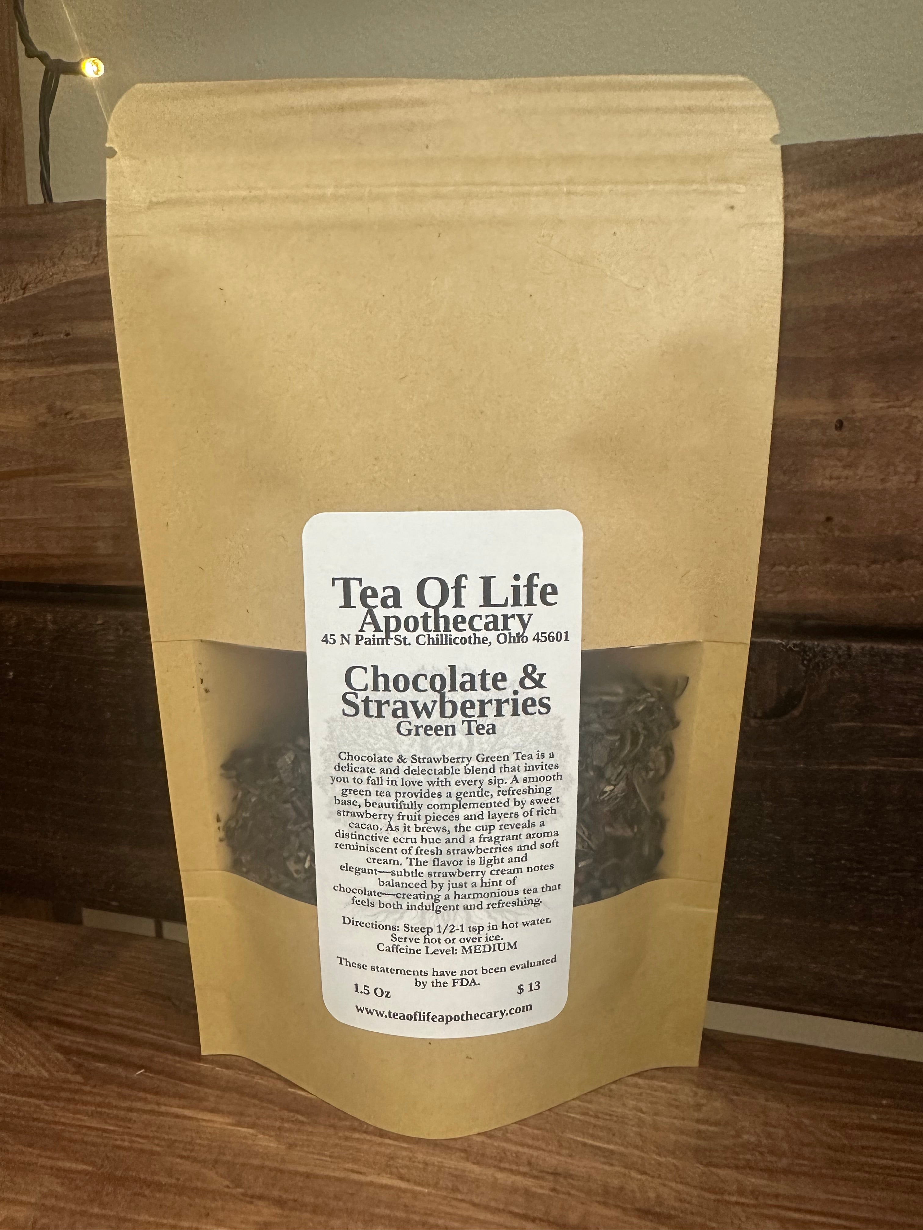 Chocolate Strawberry Green Tea