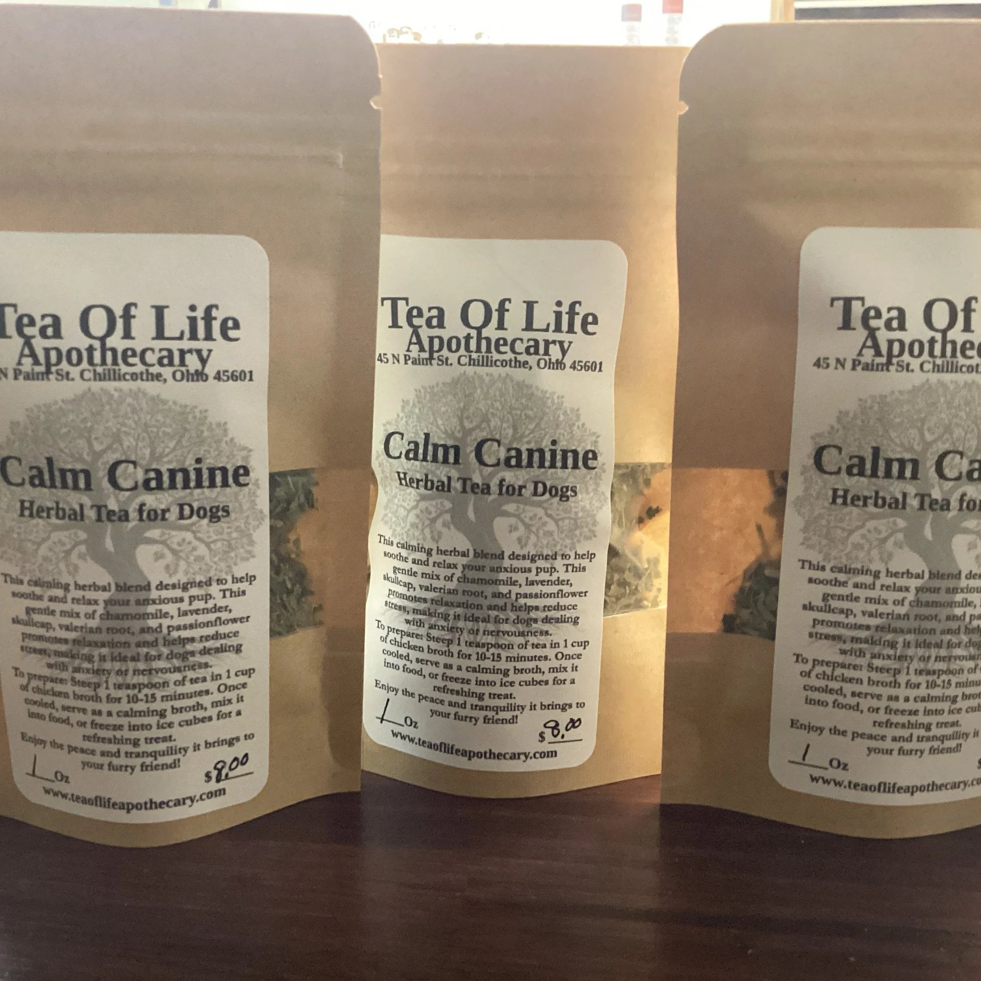 Calm Canine Herbal Tea for dogs