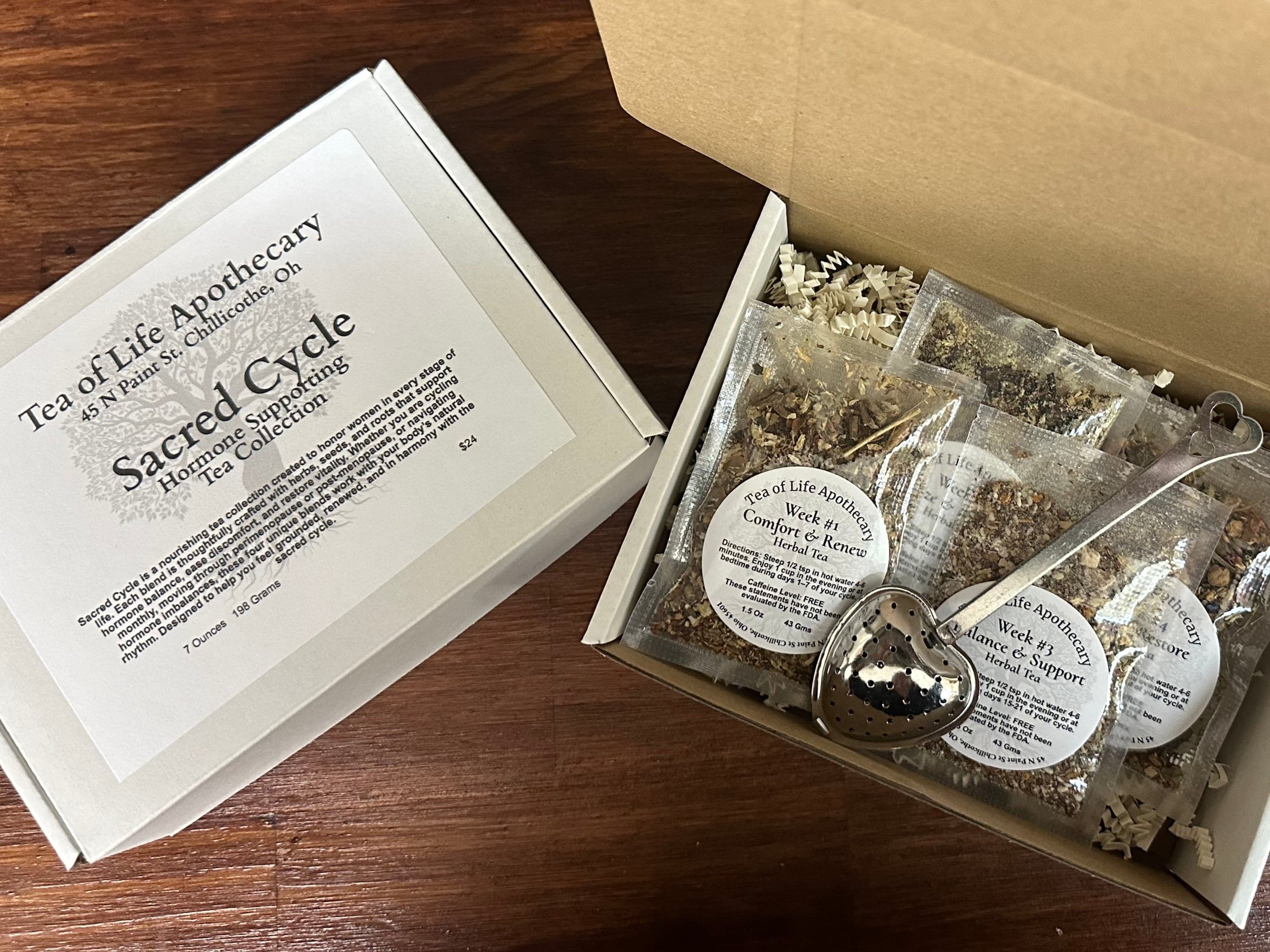 Sacred Cycle Hormone Supporting Tea Collection (#4 weeks)