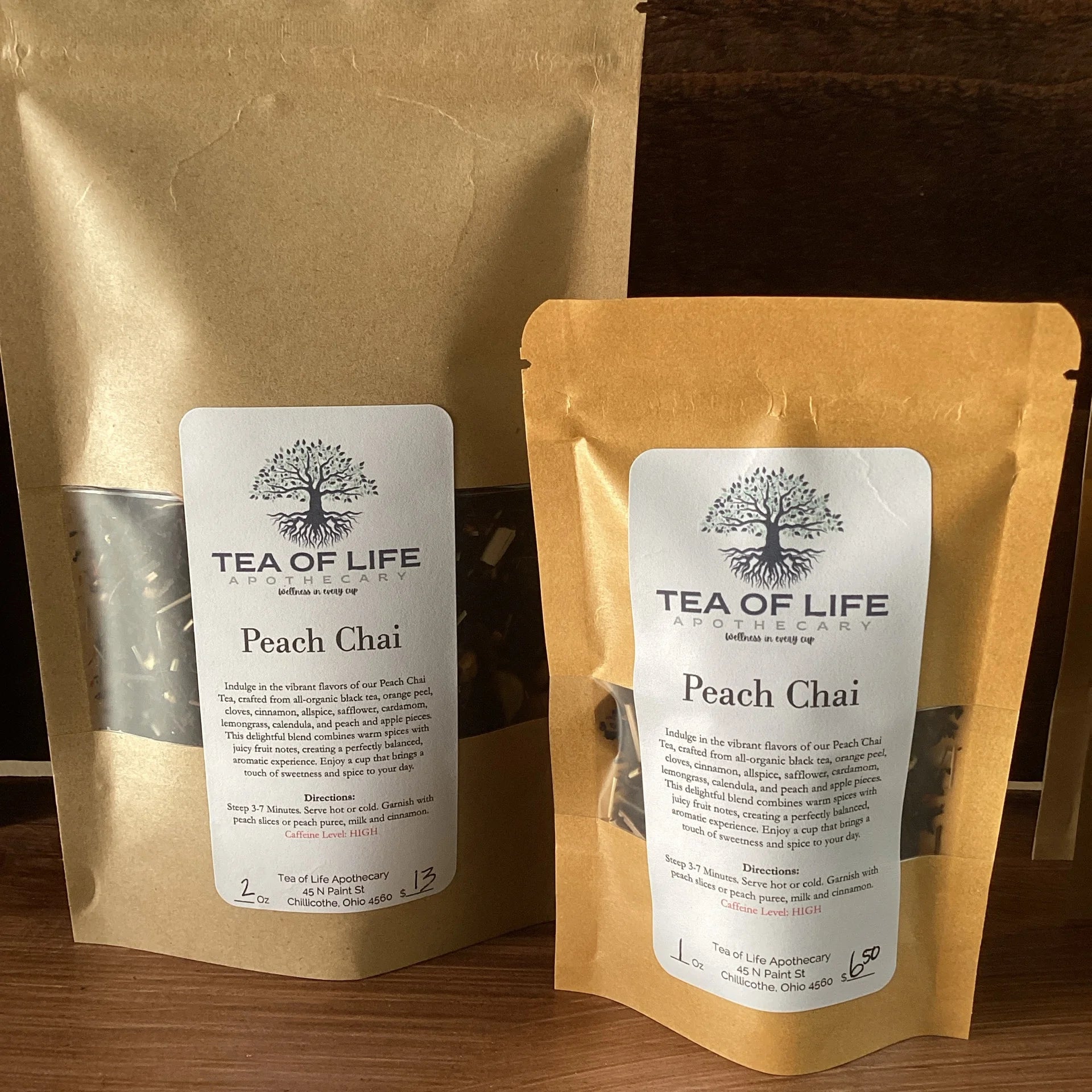 Peach Chai Black Tea 1.5 Oz