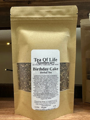 Birthday Cake Tea | Dessert Herbal Tea for Sweet Cravings, Digestion & Celebration (Caffeine-Free Green Rooibos Blend)