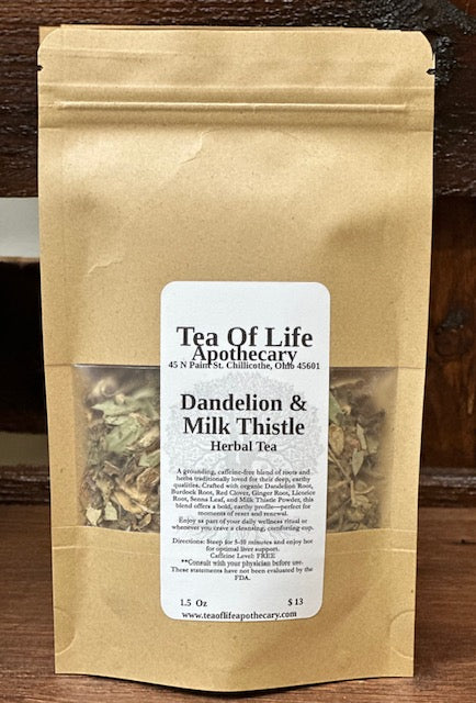Liver Support Herbal Tea | Dandelion Root & Milk Thistle Detox Tea for Digestion, Cleansing & Daily Reset (Caffeine-Free Loose Leaf Tea)