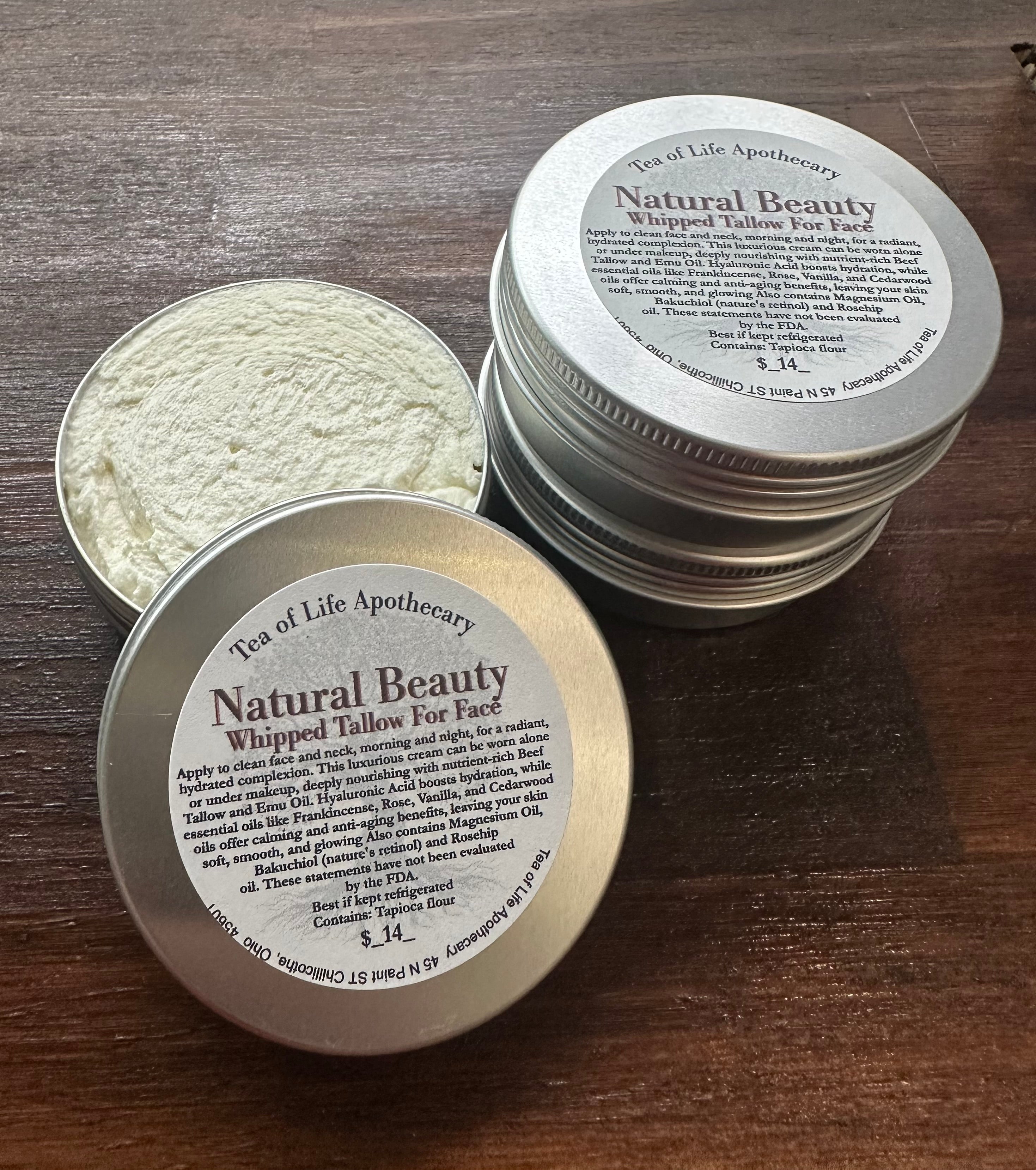 Natural Beauty Tallow for Face and Neck - Whipped Tallow Face Cream • Natural Anti-Aging Moisturizer • Grass-Fed Tallow Skincare • Hydrating Face Cream • Non-Toxic Skincare • Radiant Skin Cream