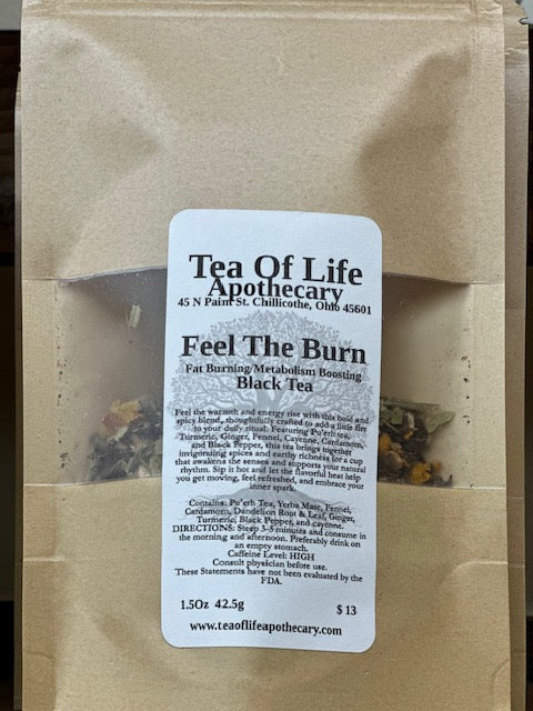 Feel The Burn Tea | Metabolism Boosting Black Tea for Energy, Digestion & Thermogenic Support