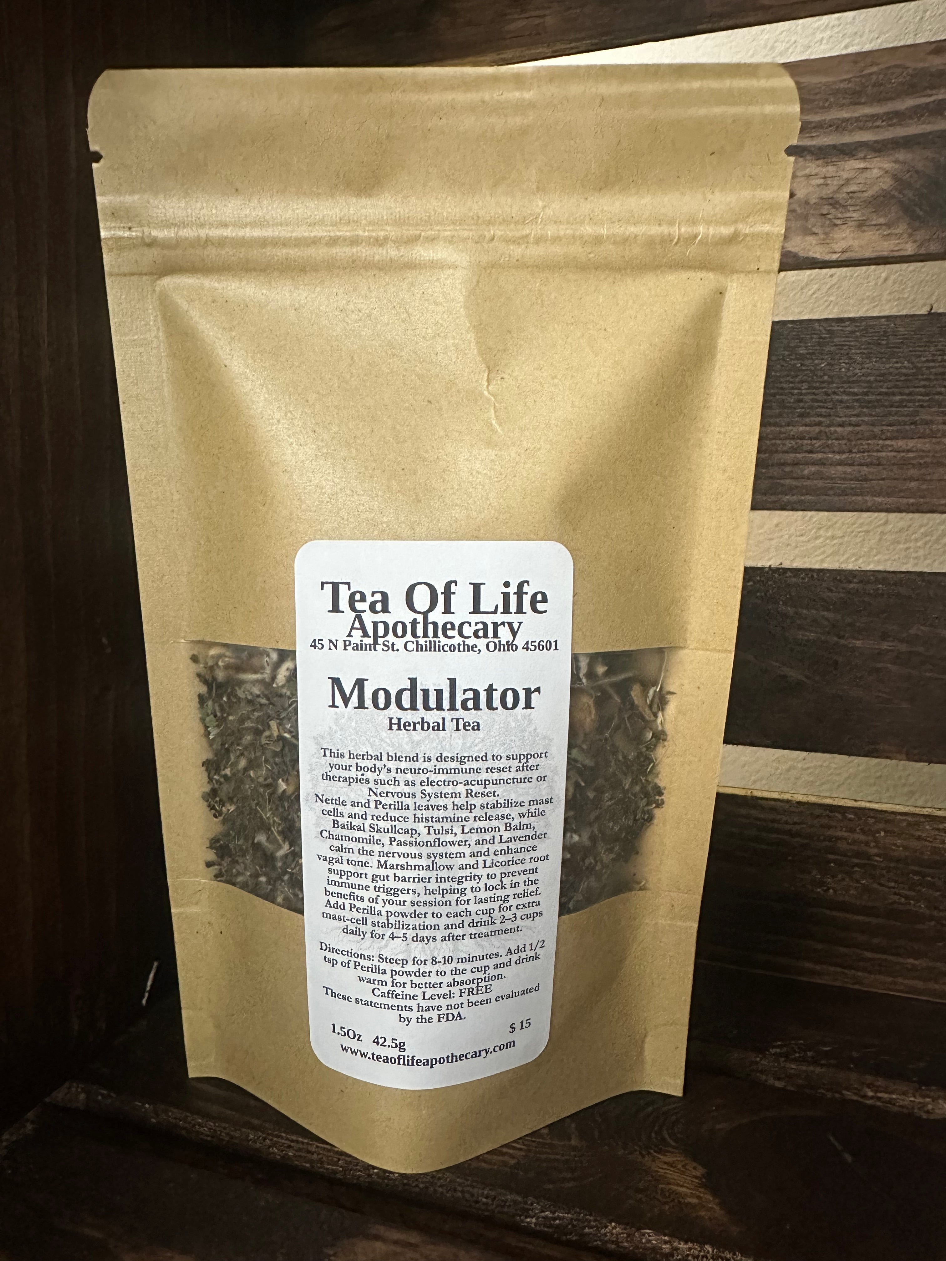 Modulator Herbal Tea for Nervous System Regulation, Immune Balance & Mast Cell Support | Neuro-Immune Reset Tea (Caffeine-Free)