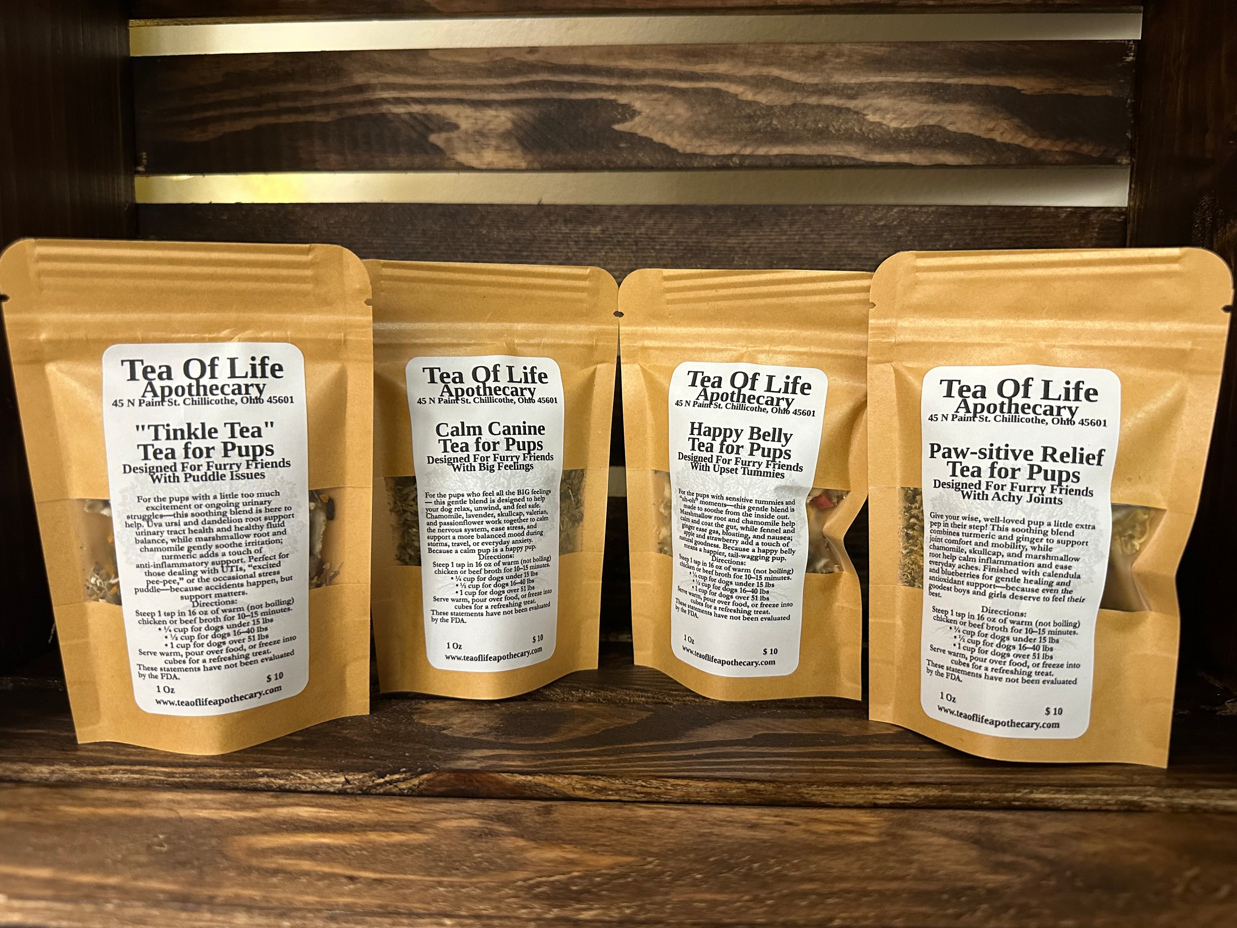 Paw-sitive Relief Herbal Tea for Dogs | Joint Support, Mobility & Anti-Inflammatory Dog Wellness Blend (Caffeine-Free Herbal Loose Leaf Infusion)