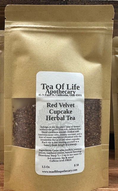 Red Velvet Rooibos Tea | Dessert Herbal Loose Leaf Tea for Sweet Cravings, Relaxation & Antioxidant Support (Caffeine-Free Rooibos Blend)