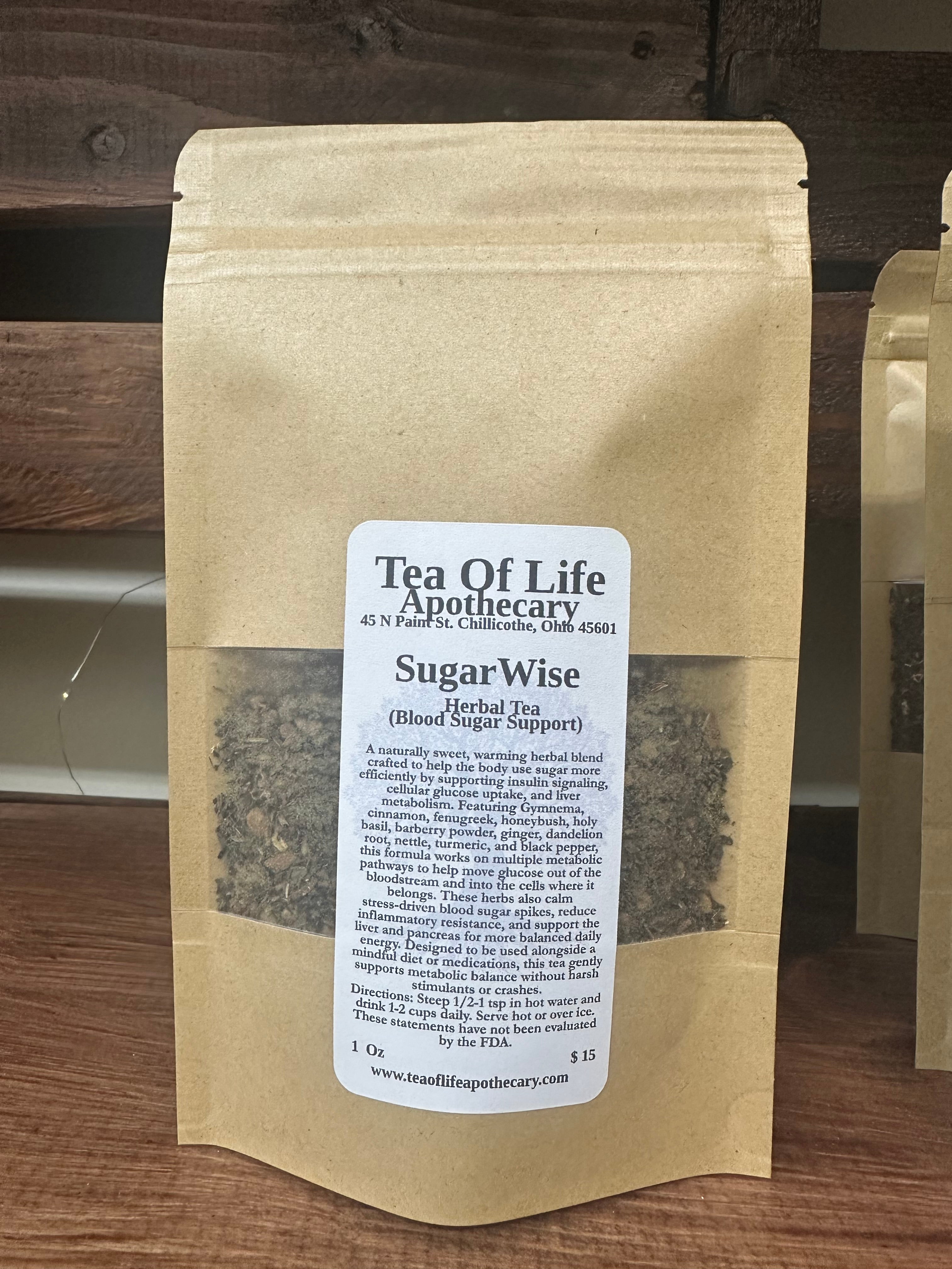 SugarWise Herbal Tea for Blood Sugar Balance, Insulin Resistance & Metabolic Support | Glucose Support Tea (Caffeine-Free)