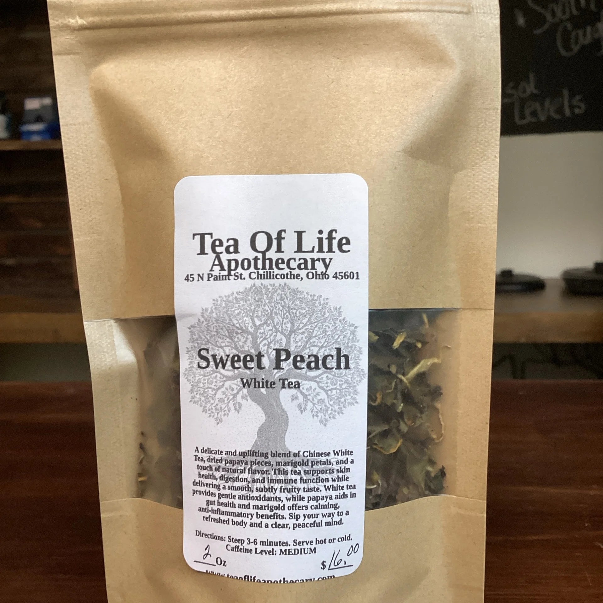 Sweet Peach White Tea | Antioxidant White Tea for Skin Health, Gentle Energy & Digestion