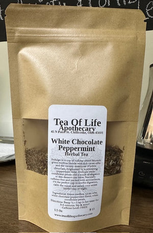 White Chocolate Peppermint Tea | Dessert Herbal Tea for Digestion, Relaxation & Sugar Cravings (Caffeine-Free)
