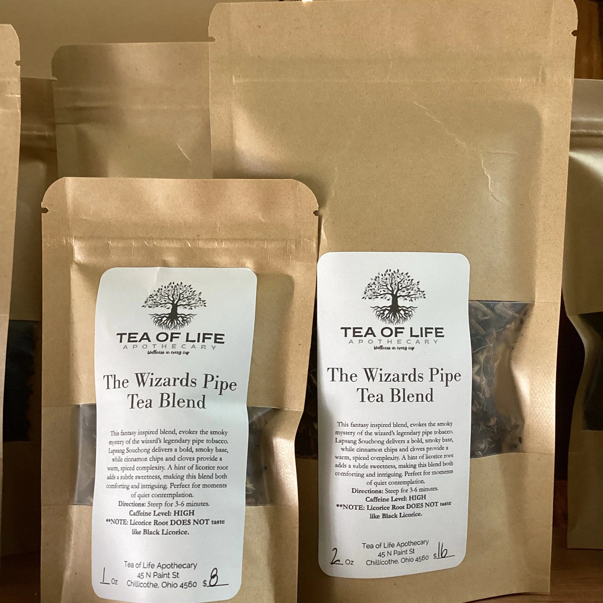 Wizard’s Pipe Black Tea Blend | Smoky Lapsang Souchong Tea with Spices for Energy, Focus & Depth